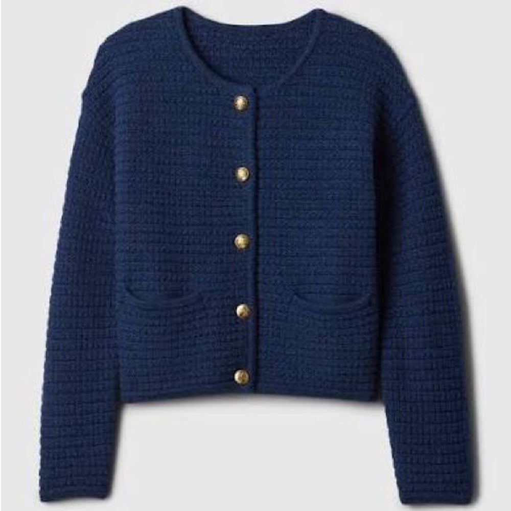 Textured Sweater Jacket Gap - Picture 2 of 4